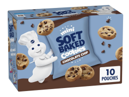 Pillsbury Mini Soft Baked Cookies, Chocolate Chip, Snack Bags, 10 ct